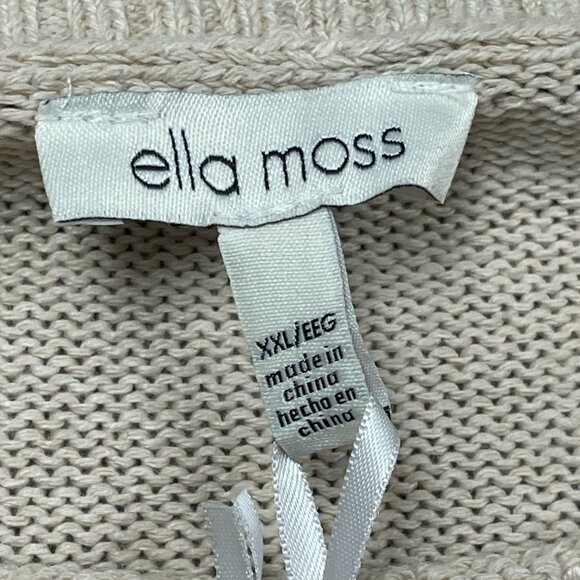 Ella Moss Womens Tan Knit Sweater XXL Polyester & Nylon Blend d0381 - Picture 2 of 7